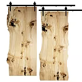 Rustic Wooden Barn Door Design With Natural Wood Grain And Knots For Interior Home Decoration