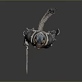 Game Movie Character Orc Warrior With Horns And Metallic Armor Design