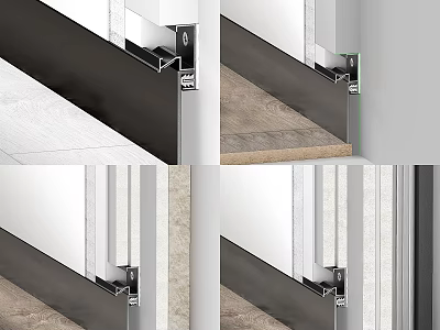 Details Of Different Building Structural Components In Interior Construction Scenes 3d model