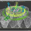Air Suspended Island Ten Thousand Swords Array Seal Magic Altar Sendai Purgatory Altar Ancient Excalibur Lock Demon Array 3d model