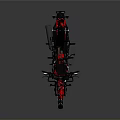 Red and Black Modern Sporty Motorcycle with Sleek Design and Headlight
