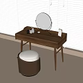 Dressing Table Venetian Blinds Dressing Stool Mirror Dressing Table 3d model