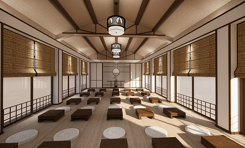 New Chinese Lecture Hall for Meditation 3d model