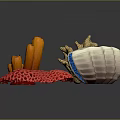 Coral Shaped Sculpture Carving With Various Colors And Textured Designs On