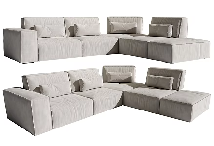 Modern Corner Sofa Ganma Multiplayer Sofa Multiplayer Sofa 3d model