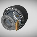High Performance Eagle F1 888 Tire With Gold Alloy Spoke Wheel And Sidewall Details