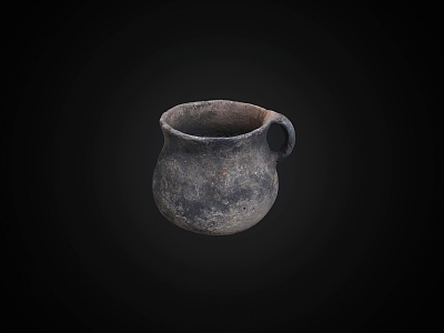 Old clay pot 3d model