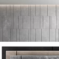 Modern Gray Paneled Wall Design For Living Room Interior With Textured Finish
