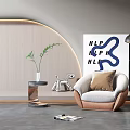 Modern single sofa 3d model