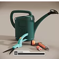Essential Garden Hardware Tools Including Watering Can Pruning Shears And Accessories 3d model