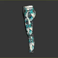 Stylish Green And White Tropical Plant Patterned Leggings For Women Fashion Wear