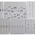 Various Control Panels Display Digital Numbers And Symbol Indicators 3d model