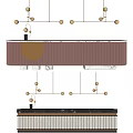 Modern Reception Desk Front Desk 3d model