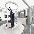 Li Ning Modern Clothing Store Interior With Mannequins And Apparel Displays