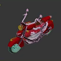 Sleek Red Classic Motorcycle With Shiny Body Chrome Accents And Black Leather Seat