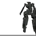 Detailed Gray Mechanical Mech Robot 3D Model With Armor Structure Design 3d model