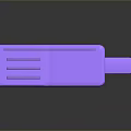Purple Silicone Kitchen Spatula With Ergonomic Handle And Flexible Design For Baking Cooking