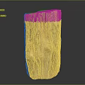 Natural Wood Stone Decorative Piece With Warm Yellow Brown Texture And Tree Knots