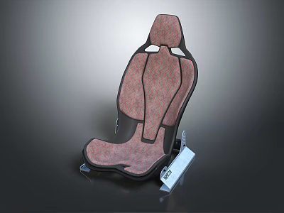 Modern Single Sofa With Fabric Upholstery Patterned Seat Backrest And Metal Legs Design 3d model