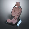 Modern Single Sofa With Fabric Upholstery Patterned Seat Backrest And Metal Legs Design
