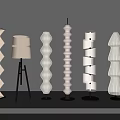 Modern floor lamp cream wind floor lamp gourd string floor lamp bedside floor lamp bedroom floor lamp atmosphere lamp 3d model
