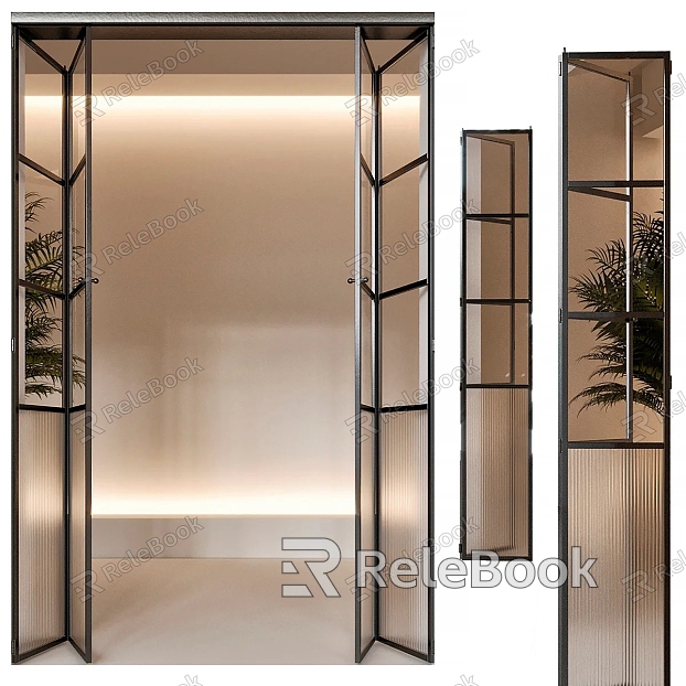 Entry glass door model