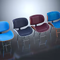 Modern Accent Chairs With Various Colors Blue Dark Blue Maroon And Metal Legs