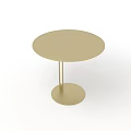 Golden Round Top Side Table With Column Design And Circular Base 3d model