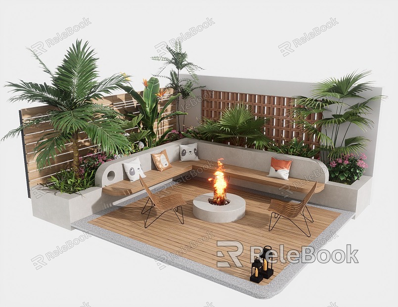 Cream style outdoor card seat courtyard sofa model