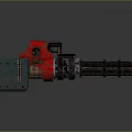 Browning Machine Gun Browning Gatling White Machine Gun Machine Gun Bullet Military 3d model