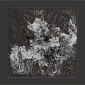 Snow Mountain Themed Decorative Rug With White Peak Rocky Terrain And Detailed Texture