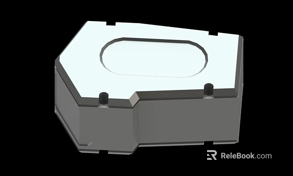 Gray Hexagonal Industrial Container With Oval Recess And Structural Edges 3d model 