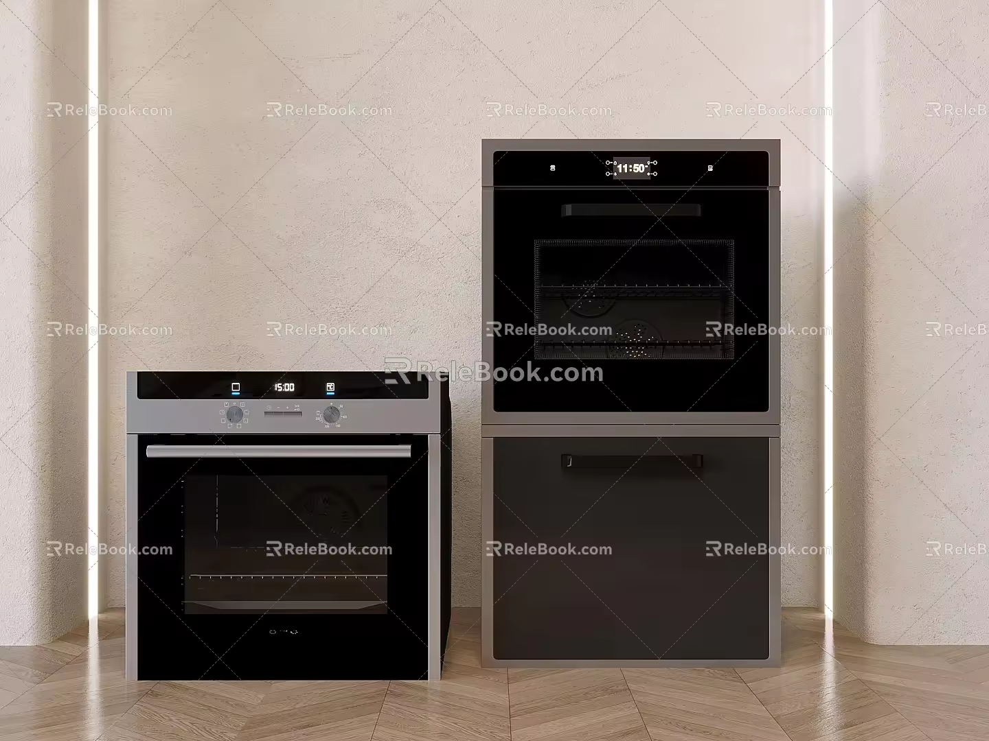 Modern Steamer Oven Steaming and Roasting Integrated Embedded Steamer Oven 3d model