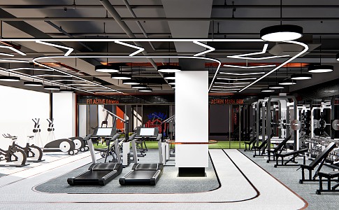 Modern Gym 3d model