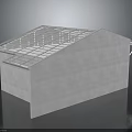 Modern Concrete Building With Glass Roof Frame And Minimalist Exterior Design