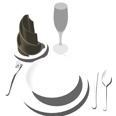 Modern Tableware 3d model