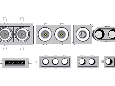 Modern Downlights and Spotlights with Various Designs for Home Ceiling Lighting 3d model