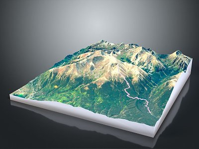 Geography, topography, mountain shape, ridge, ridge, valley, mountain range, canyon, geomorphology, mountain peak, mountain body 3d model