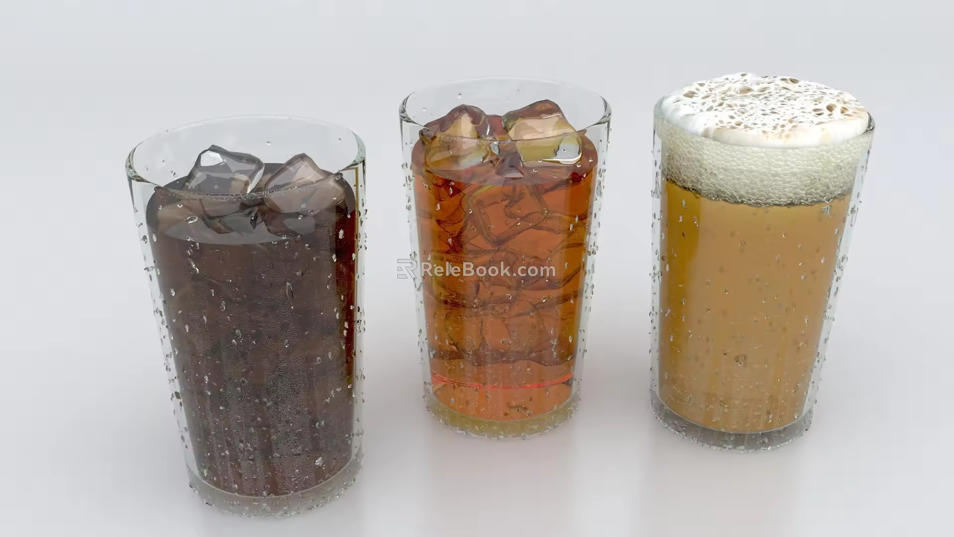 Modern drinks ice cube drinks 3d model
