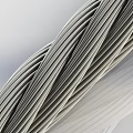 High Strength Steel Wire Rope With Loop End Fitting And Straight Section 3d model
