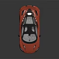 Red Sports Car With Modern Sleek Body Black Roof And Sporty Wheels
