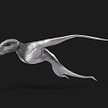Silver Gray Mythical Creature With Streamlined Body Large Wings And Forked Tail