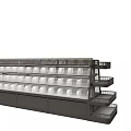 Shopping Mall Supermarket Shelf Props Display Cabinet Display 3d model