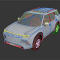White Modern SUV With Stylish Front Grille Roof Rack And Black Wheels