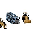 Engineering truck bulldozer tractor excavator 3d model