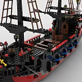 LEGO toy building blocks pirate ship sailing ship 3d model
