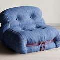 Middle Style Single Sofa 3d model