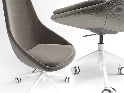 Modern Office Chair With Ergonomic Design Comfortable Fabric Upholstery And Swivel Wheels 3d model