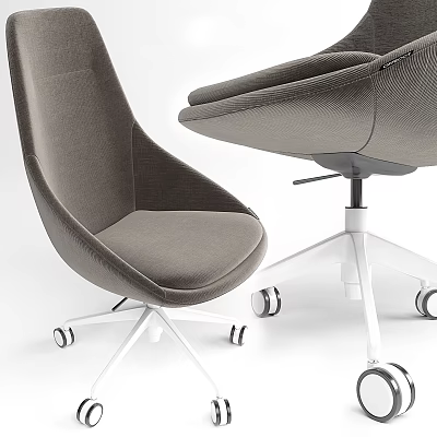 Modern Office Chair With Ergonomic Design Comfortable Fabric Upholstery And Swivel Wheels 3d model