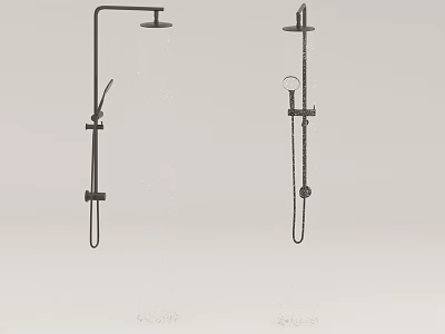 Modern Shower Head Design With Rainfall Top And Handheld Sprayer Fixture 3d model